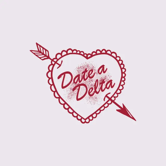 Delta Delta Delta Heart Arrow Date Party Shirt