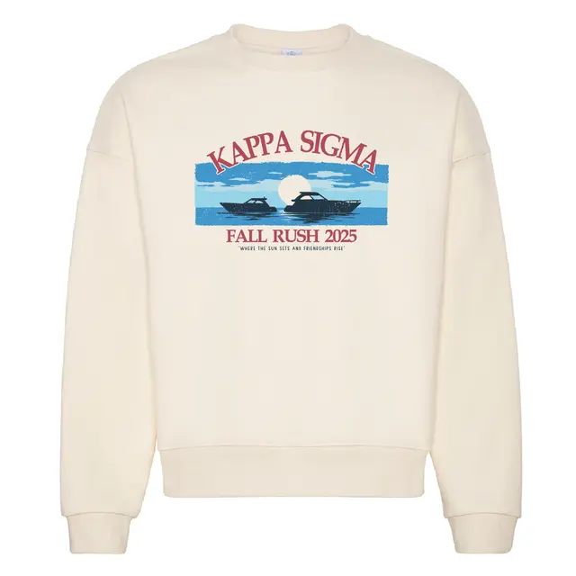 Kappa Sigma Sunset Boat Scene Rush Crewneck 2