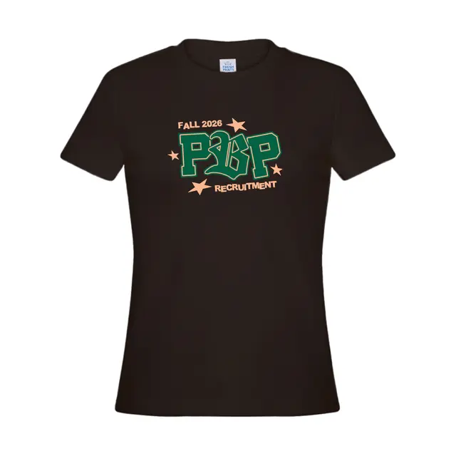 Pi Beta Phi Bold Block Lettering Rush Bid Shirt 2