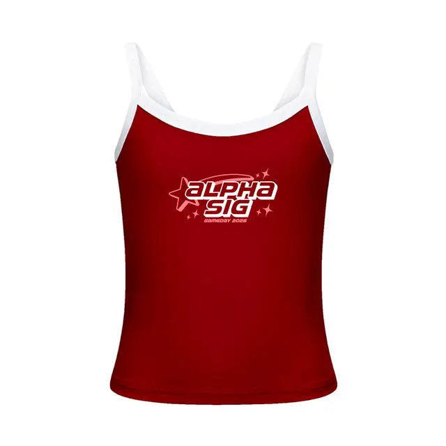 Alpha Sigma Alpha Bold Star Graphic Game Day Tank 2