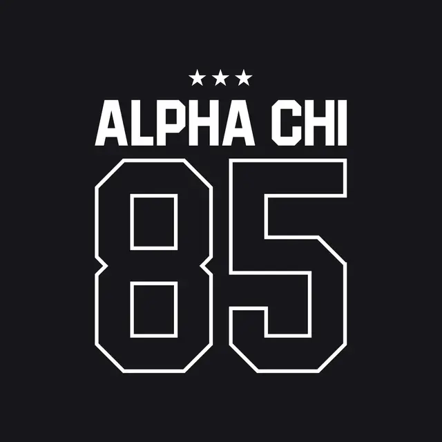 Alpha Chi Omega Bold Number Stars PR Shirt