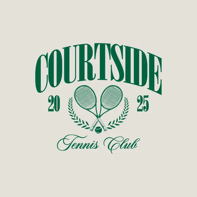 Tennis Club Courtside Rackets Design PR Crewneck