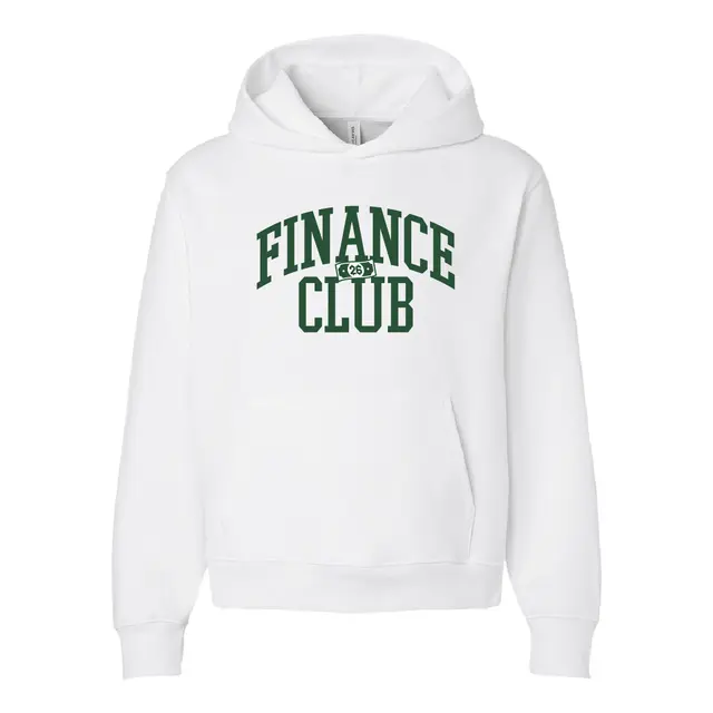 Finance Club Bold Lettering with Dollar Bill PR Hoodie 2