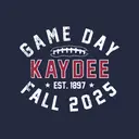 Kappa Delta Distressed Bold Text Game Day Sweater