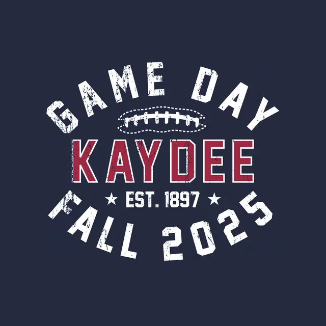 Kappa Delta Distressed Bold Text Game Day Sweater