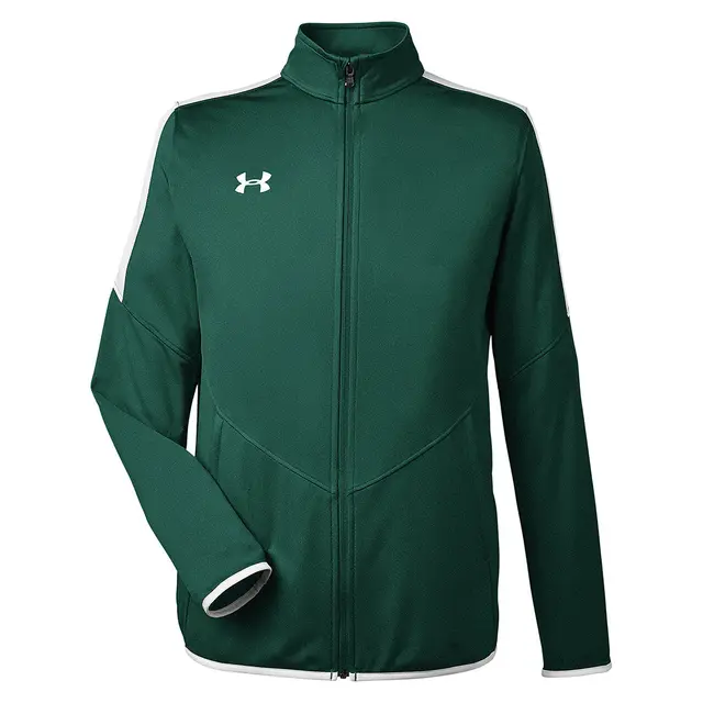 Customizable Under Armour Men's Rival Knit Jacket 1326761 Green Front