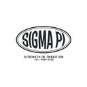 Sigma Pi Oval Logo Strength Text Fall Rush Hoodie