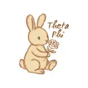 Theta Phi Bunny with Rose Illustration PR Shirt