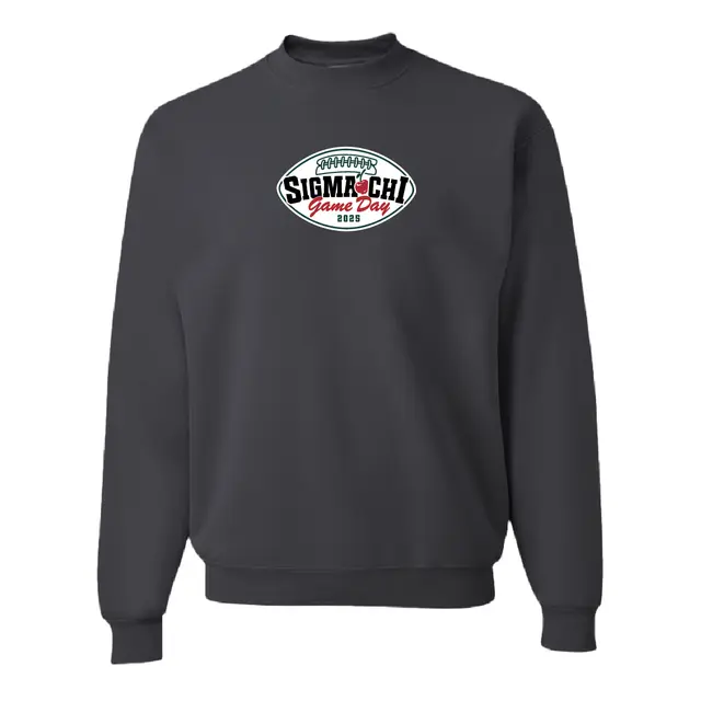 Sigma Chi Football Oval Graphic Game Day Crewneck 2