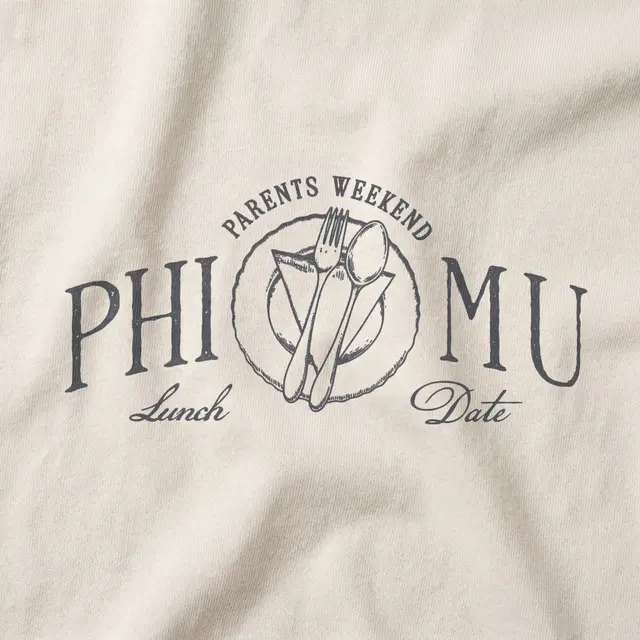 Phi Mu Cutlery Illustration Parents Weekend Hoodie 2