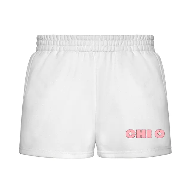 Chi Omega Star Block Lettering PR Shorts 2