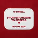 Chi Omega Bold Block Text Rush Bid Shirt