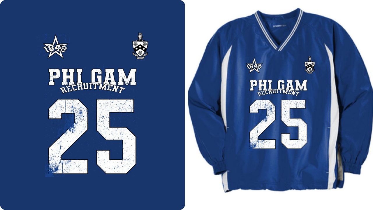Phi Gamma Delta Bold Number 25 Rush Shirt