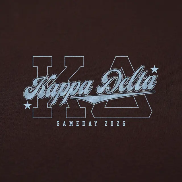 Kappa Delta Curved Lettering Game Day Shirt