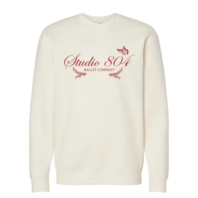 Ballet Company Script Text with Butterfly PR Crewneck 2