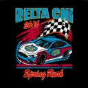 Delta Chi Racing Car Graphic Rush Shirt