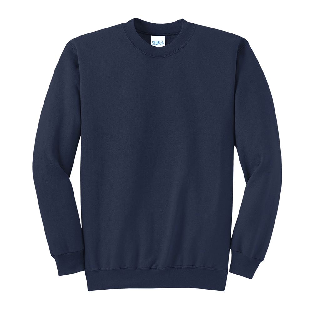 Port & Company Men's Classic Crewneck Sweatshirt - Neon Yellow, 2XL, 7.8 Oz 50/50 Cotton/Poly Fleece