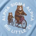 Alpha Sigma Alpha Bicycle Riding Bears Big Little Reveal Crewneck
