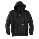RAIN-DEFENDER-PAXTON-HEAVYWEIGHT-HOODED-ZIP-MOCK-SWEATSHIRT-Black-Front