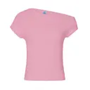 Off Shoulder Shirt Light Pink Front