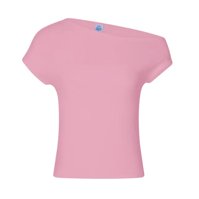 Off Shoulder Shirt Light Pink Front