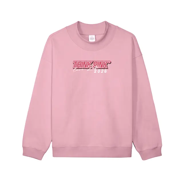 Zeta Tau Alpha Think Pink Love Script Philanthropy Sweater 2