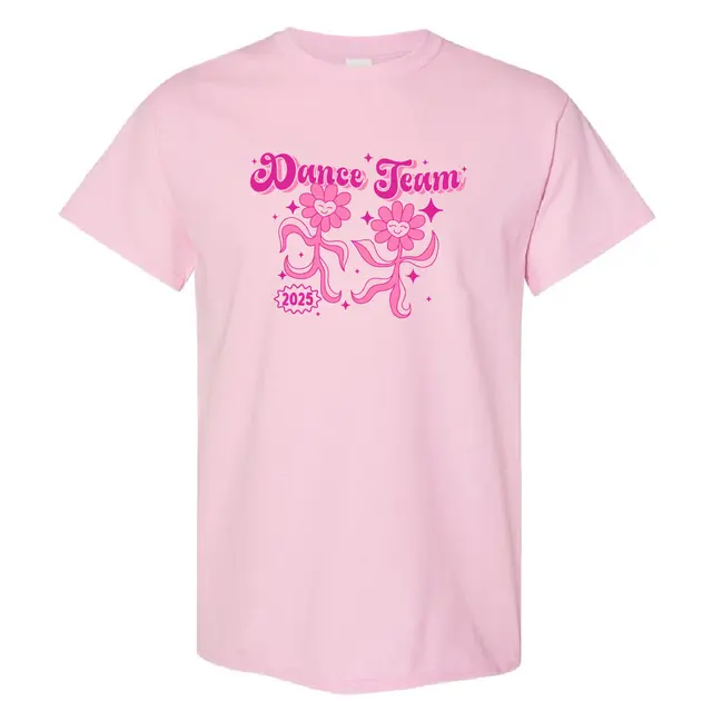 Dance Team Dancing Flower Text PR Shirt 2