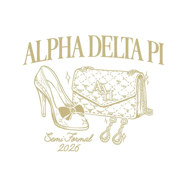 Alpha Delta Pi High Heel Handbag Semi Formal Shirt