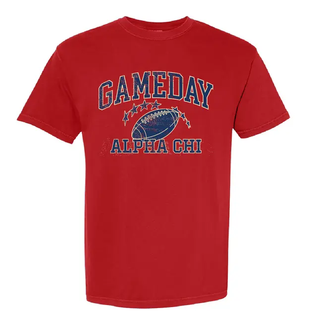 Alpha Chi Omega Football Stars Game Day Shirt 2