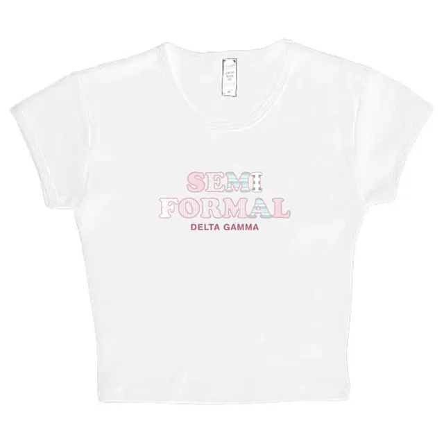 Delta Gamma Patchwork Font Semi Formal Shirt 2