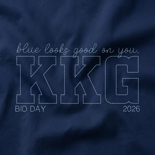 Kappa Kappa Gamma Outlined Text Rush & Bid Tank