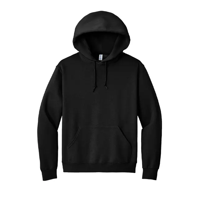 JERZEES-Unisex-Super-Sweats-NuBlend-Hooded-Sweatshirt-Black-Front