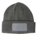 Big Accessories Patch Beanie ba527 Gray Front