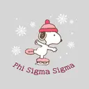 Phi Sigma Sigma Skating Dog Holiday Crewneck