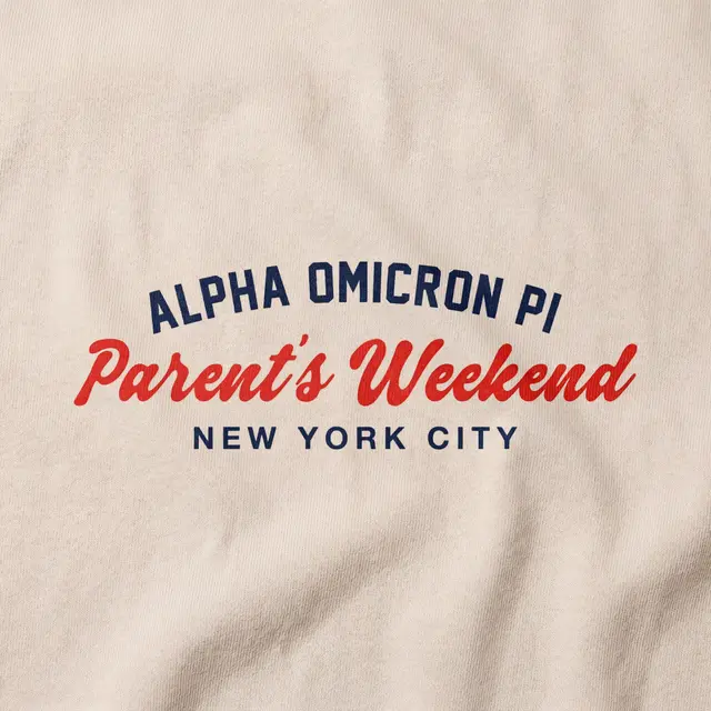 Alpha Omicron Pi Arched Lettering Parent's Weekend Hoodie