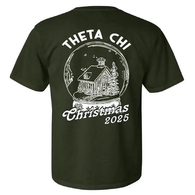 Theta Chi Snow Globe Christmas Shirt 2