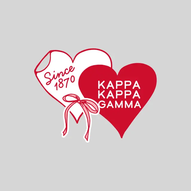 Kappa Kappa Gamma Heart and Ribbon PR Sweater