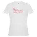 Women's Lacrosse Script Text with Lacrosse Stick PR Shirt 2