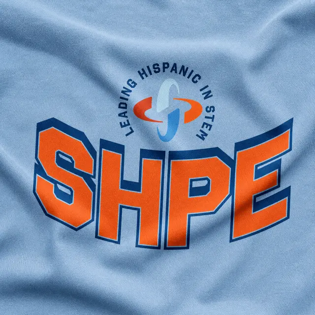 Society of Hispanic Professional Engineers Dynamic Block Lettering PR Crewneck