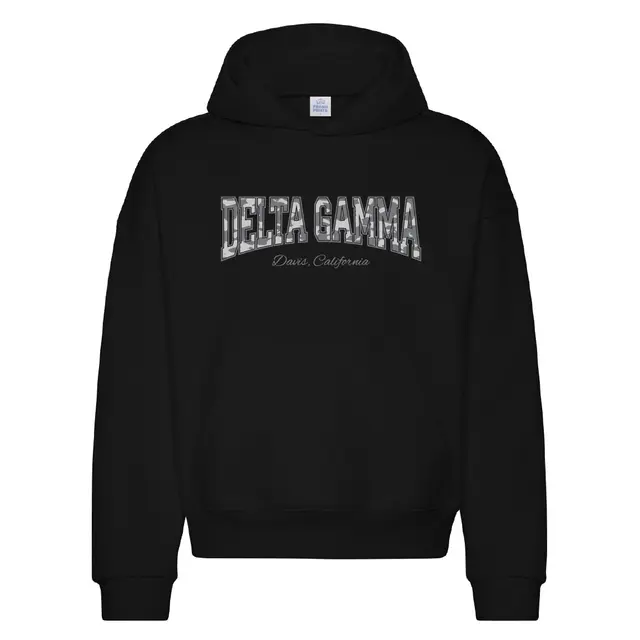Delta Gamma Camo Block Letter PR Hoodie 2