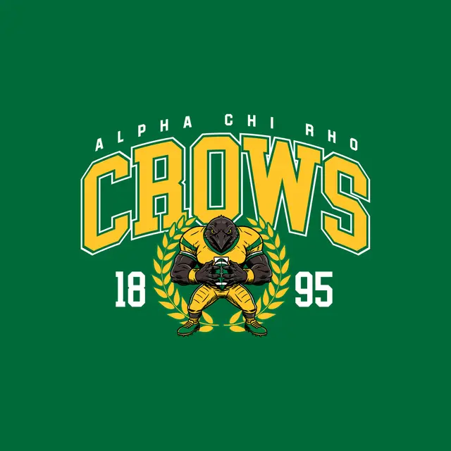 Alpha Chi Rho Crows Football Graphic PR Shirt