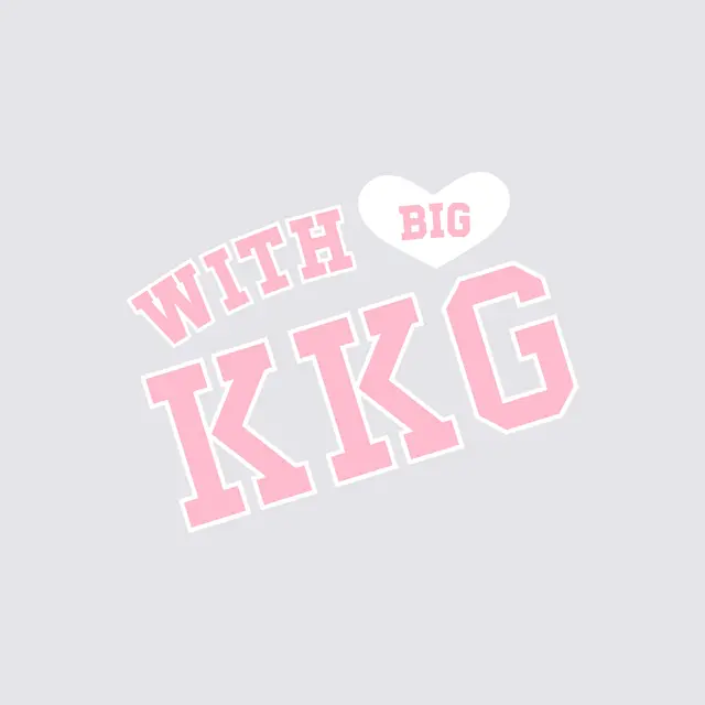 Kappa Kappa Gamma Heart Text Big Little Reveal Shorts