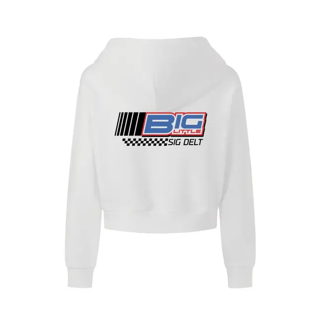 Sigma Delta Tau Checker Pattern Big Little Reveal Hoodie 2