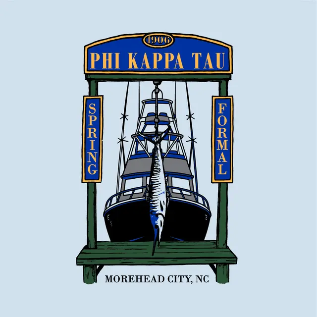 Phi Kappa Tau Nautical Boat Spring Formal Shirt