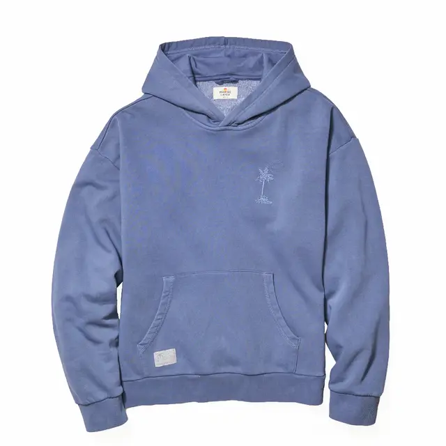 Marine Layer Men's Cloud 9 Fleece Relaxed Hoodie Vintage Indigo Front