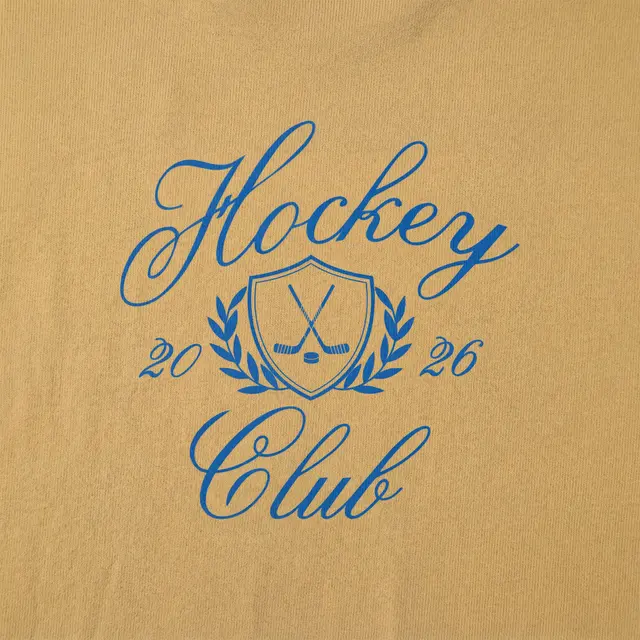 Hockey Club Hand Drawn Lettering Shield PR Crewneck