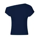 Off Shoulder Shirt Navy Back