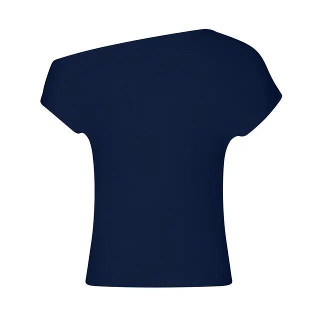 Off Shoulder Shirt Navy Back