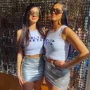 Delta Zeta PR & General at Stockton University wearing custom Tanks