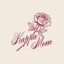 Kappa Kappa Gamma Rose Illustration Mom's Day Crewneck